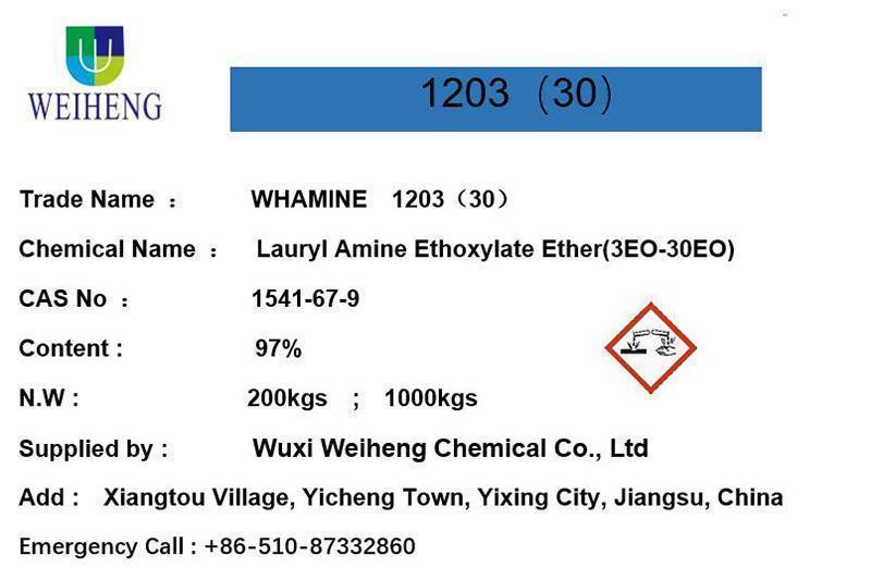 Lauryl amin Ethoxylate eter (3EO-30EO)